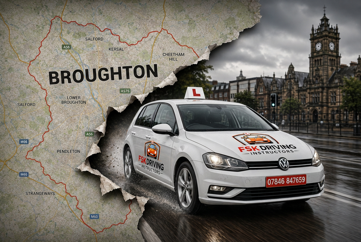FSK Driving Instructors car in Broughton, Greater Manchester