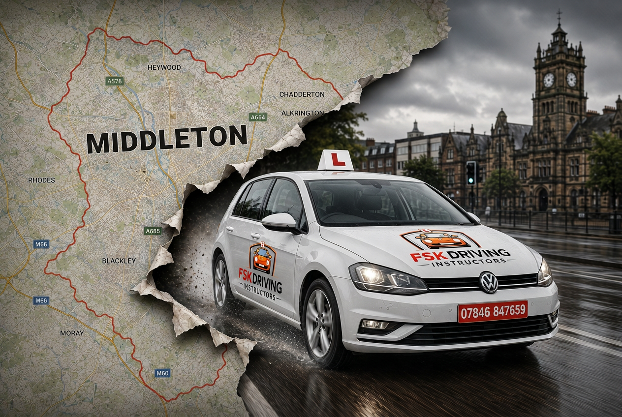 FSK Driving Instructors car in Middleton, Greater Manchester